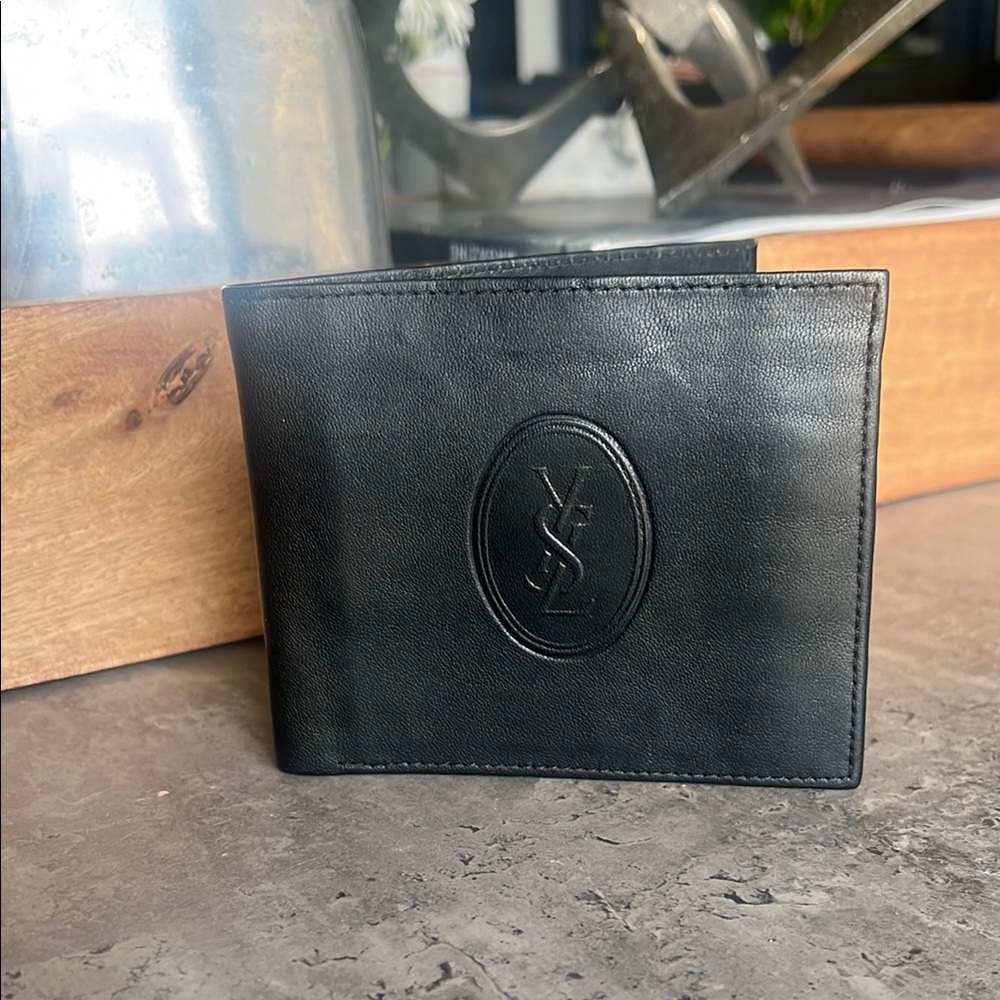 Vintage Yves Saint Laurent Black Leather wallet
